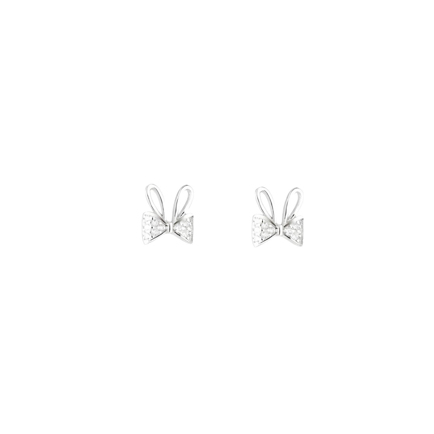 Women's Rabbit Small Exquisite Cute Bow Zircon Earrings