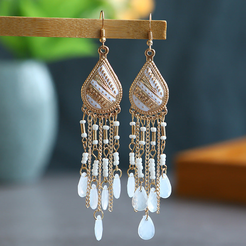 Long Fringe Special Ins Slimming Face Earrings