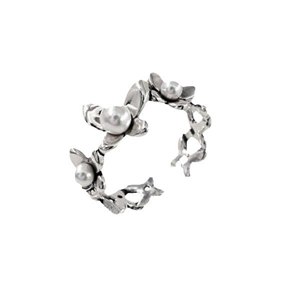 Korean Style Sweet Flower Fashion Design Niche Ring