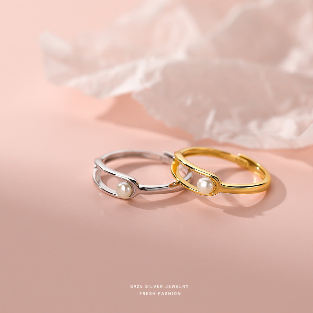 Design Female Special Interest Light Luxury Sense Index Finger Rings