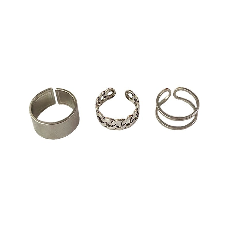 Women's Simple Pearl Combined Set Personality Tail Rings