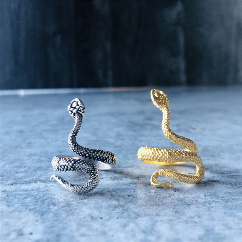 Personalized Exaggerated Snake Retro Punk Hip Ring