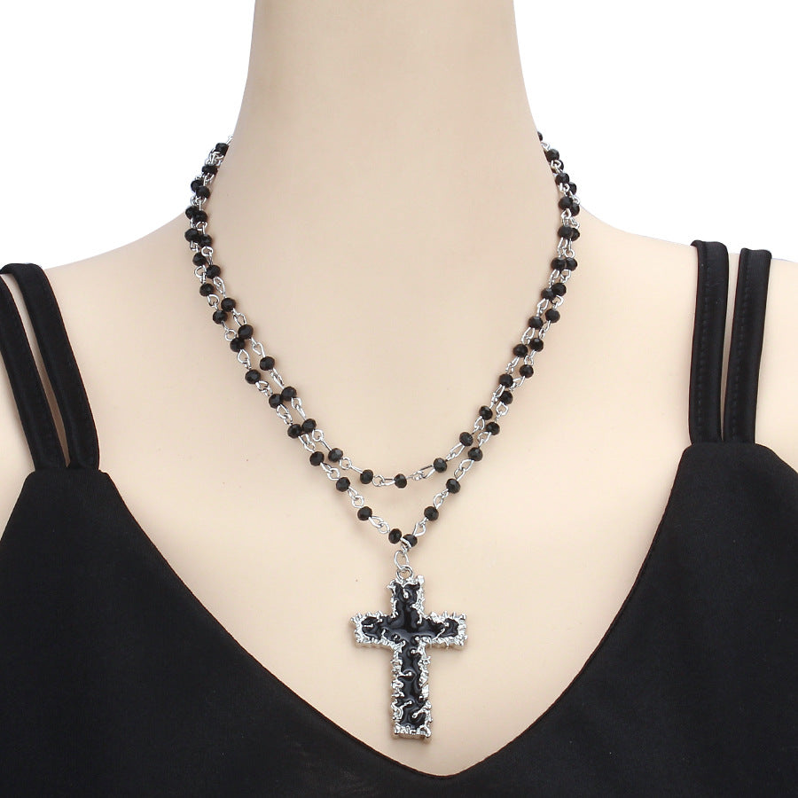 Women's & Men's Ornament Dark Personality Trend Cross Hip Necklaces