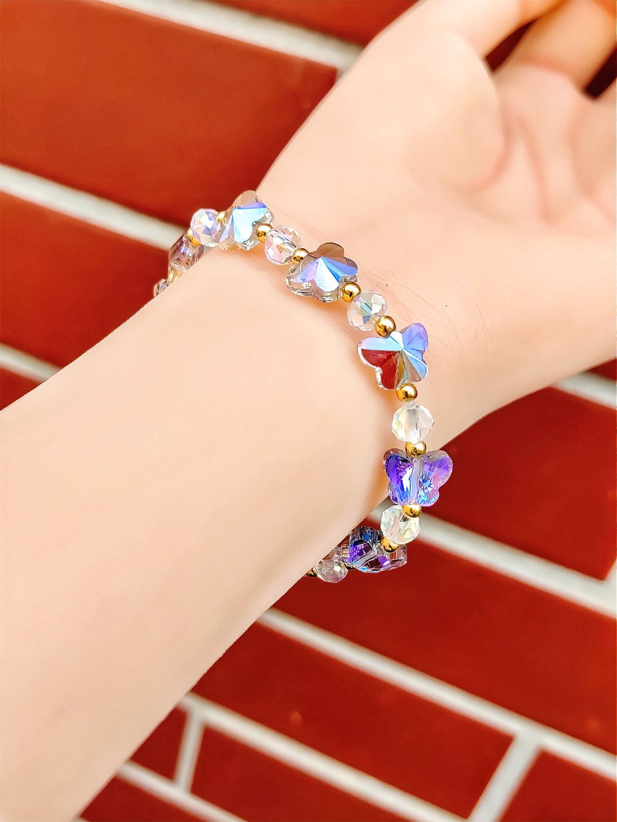 Women's Crystal Optional Sweet Fashion Ornament Butterfly Bracelets