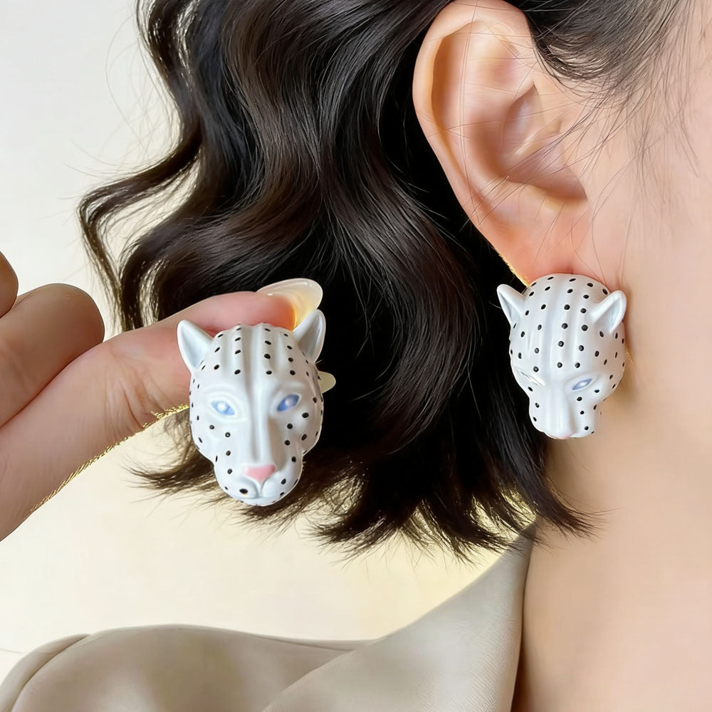 Women's Leopard Head Eardrops Light Luxury High-grade Earrings
