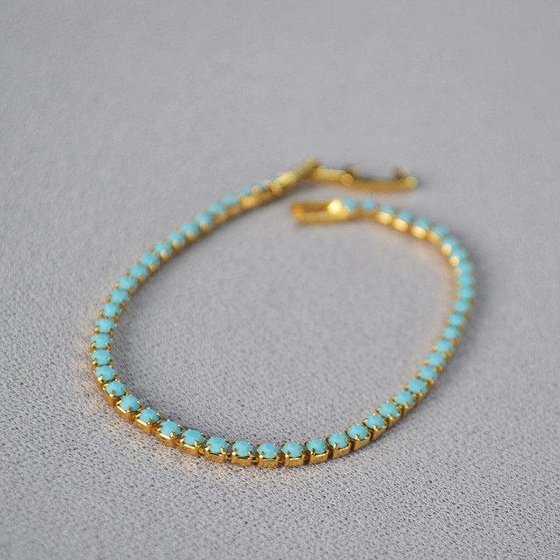 Women's Small Simple Exquisite Blue Light Luxury Bracelet