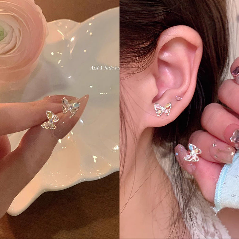 Women's Sier Needle Light Luxury Minority Pearl For Graceful Stud Earrings