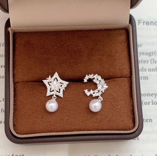 Women's Moon Pearl Asymmetric Light Luxury High-grade Pendants