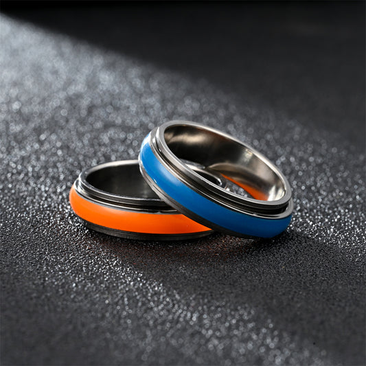 Accessories Stainless Steel Luminous Rotatable Decompression Rings