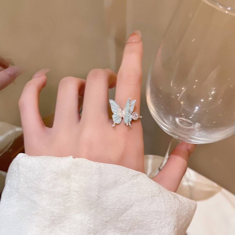 Women's Open High-grade Light Luxury Pearl Forefinger Niche Design Rings