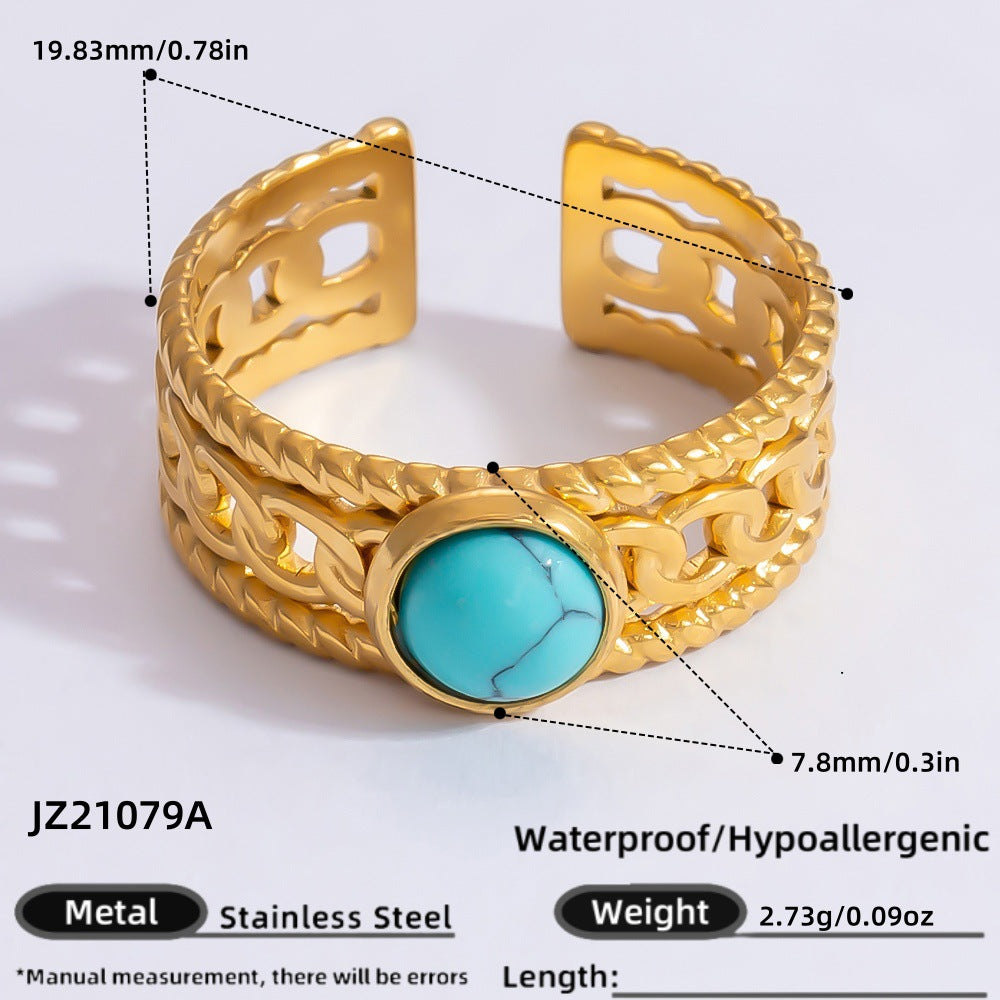Stone Light Luxury Retro Niche High-grade Rings