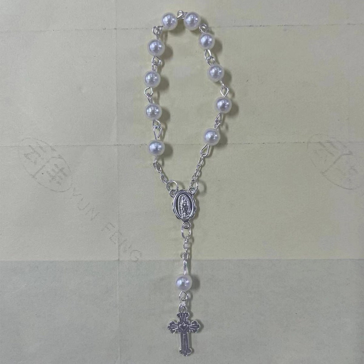 Angel Baptism Gift Rose Pearl Rosary Bracelets