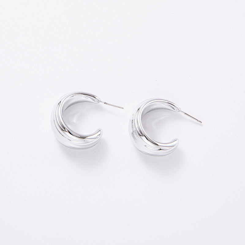 Shaped Electroplated Simple Acrylic Personalized Ear Earrings