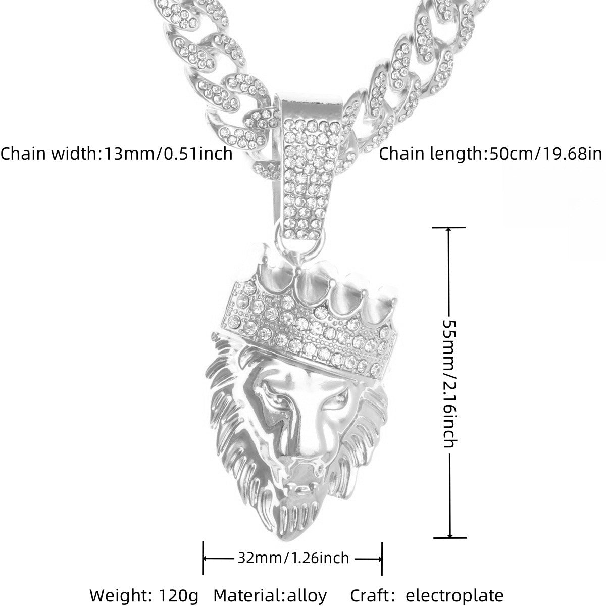 Hop Alloy Full Diamond Exaggerated Dripping Necklaces