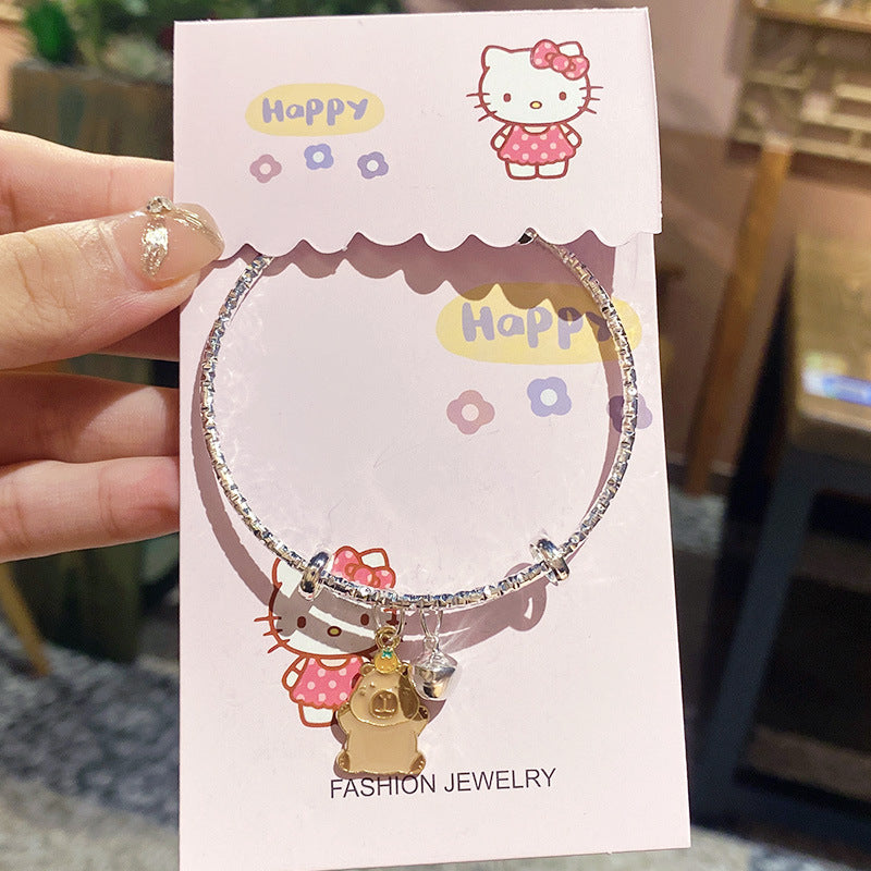 Card Bear Bell Cartoon Cute Small Bracelets