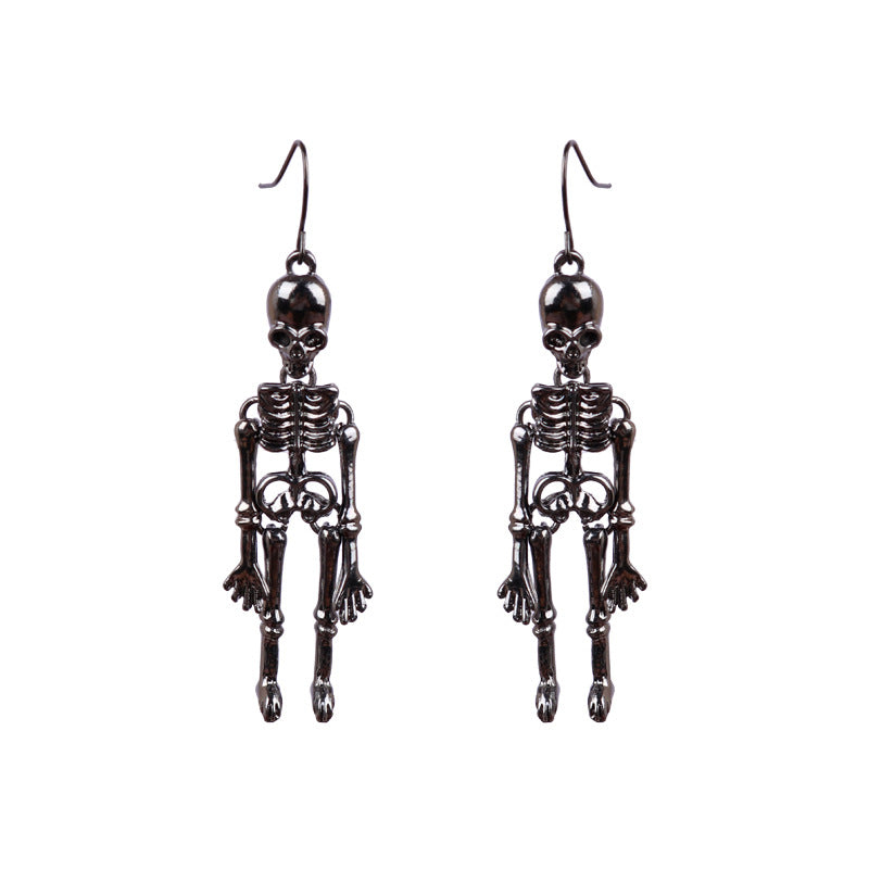 Women's & Men's Halloween Skull Bone Exaggerated Nightclub Punk Earrings