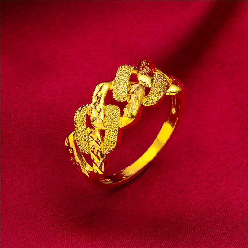 Vietnam Placer Gold Female Fashion Jewelry Rings