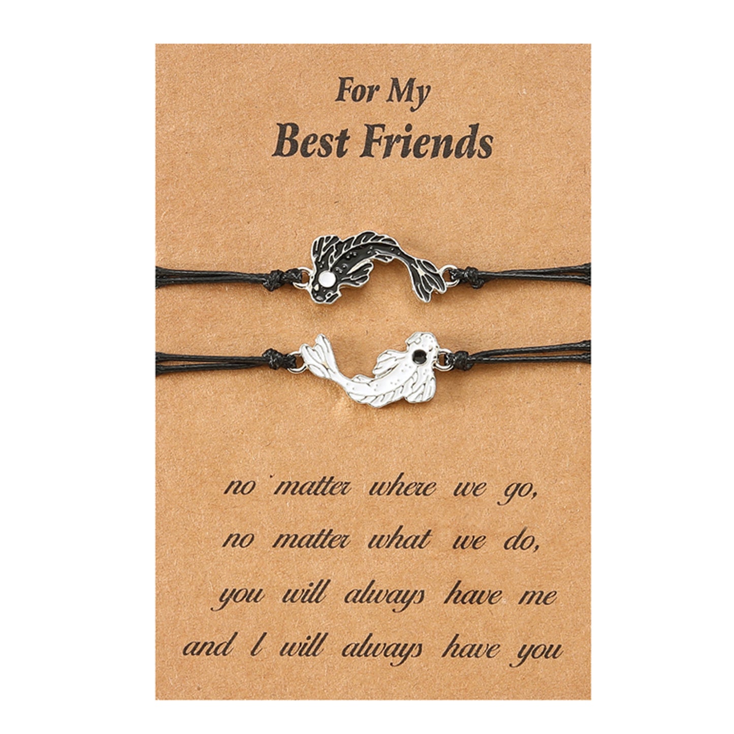 Oil Fish Good Friend Card Braiding Bracelets