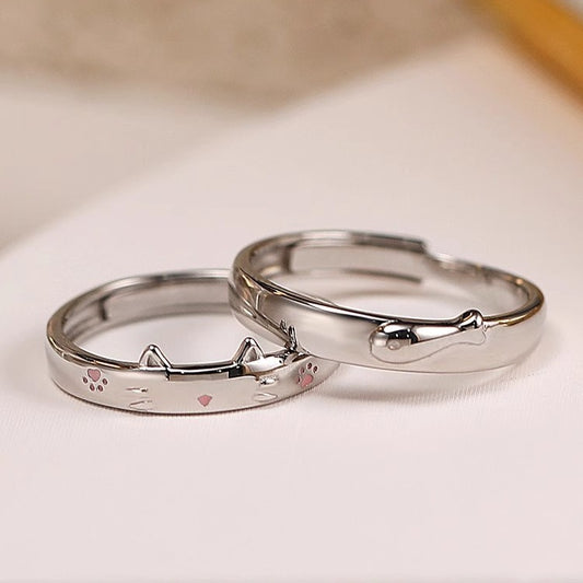 Women's & Men's Small Fish Couple Daily Simple Cartoon Rings