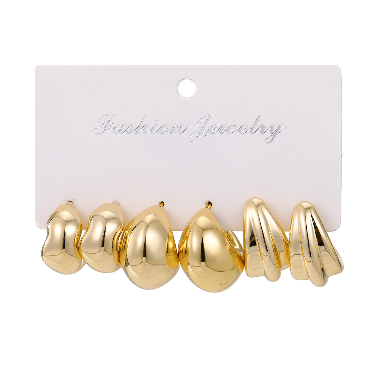 Creative Fashion Flattering Electroplated Shaped Twist Earrings