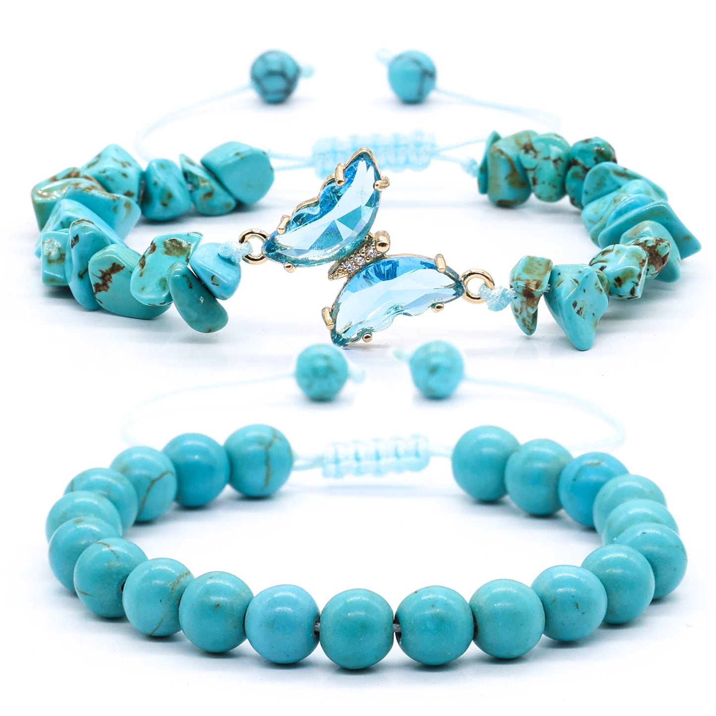 Irregular Gravel Crystal Hand-woven Clear Glass Bracelets