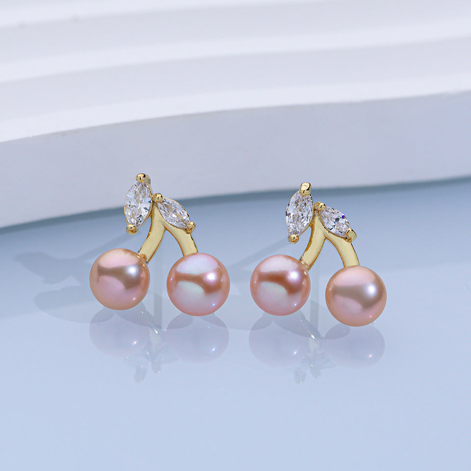 Women's Pearl Ear High-grade Square Simple Temperament Stud Earrings