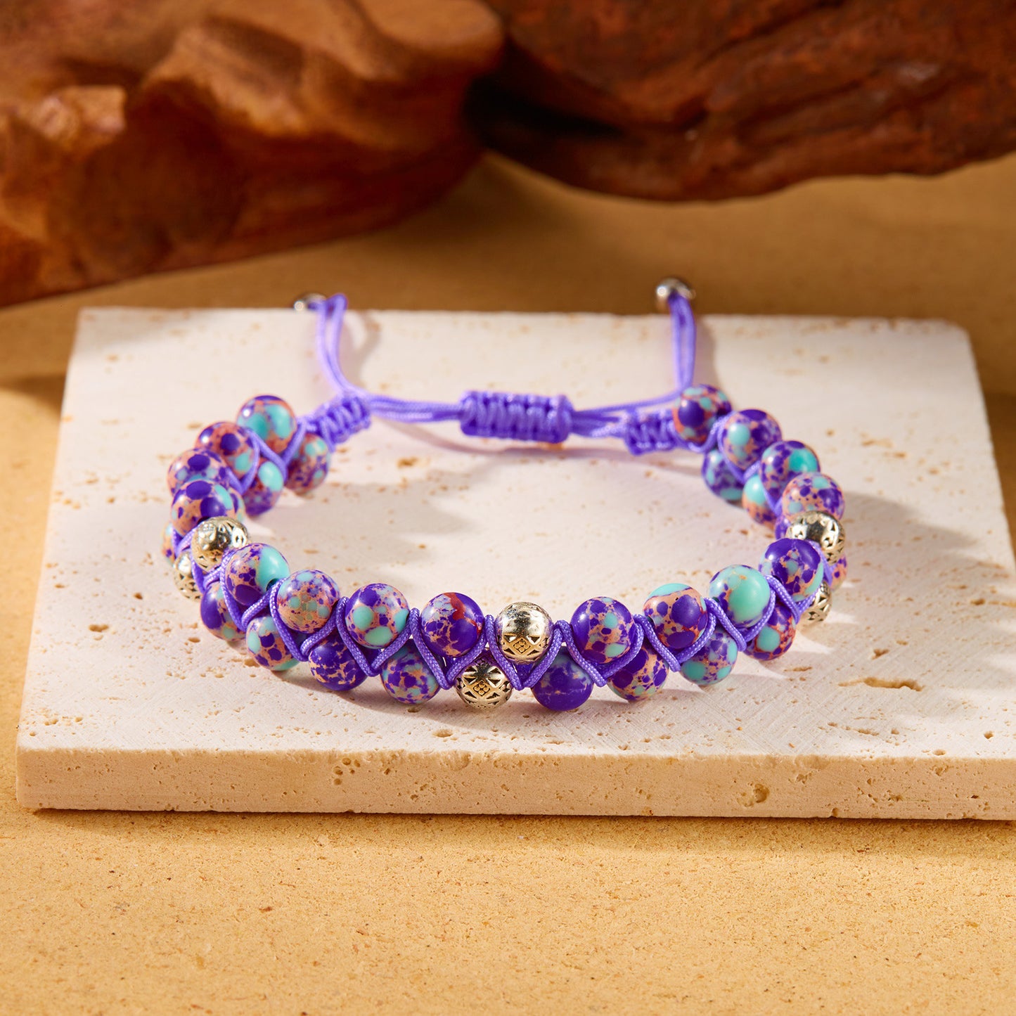 Natural Stone Woven Female Emperor Crystal Bracelets