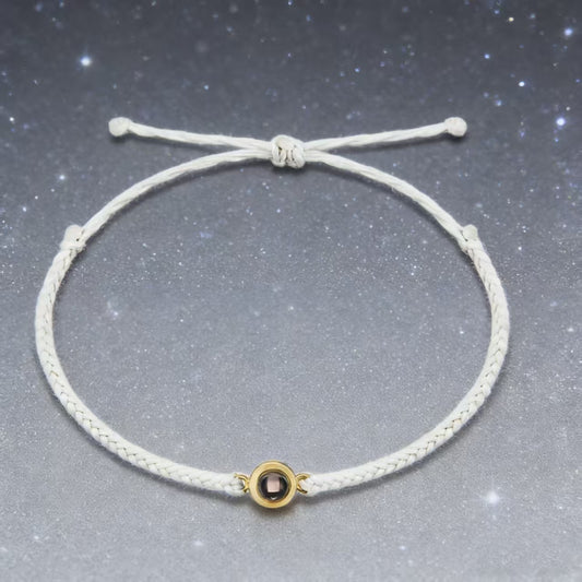 Women's & Men's Simple Titanium Steel Hand-woven Projection Languages Love You Niche Bracelets
