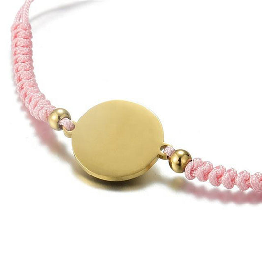 Braided Rope Couple Stainless Steel Hand-woven Bracelets