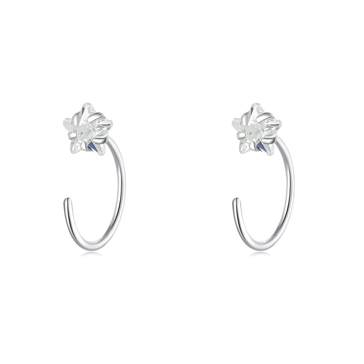 Women's Sier High-grade Simple Love Heart Special Earrings