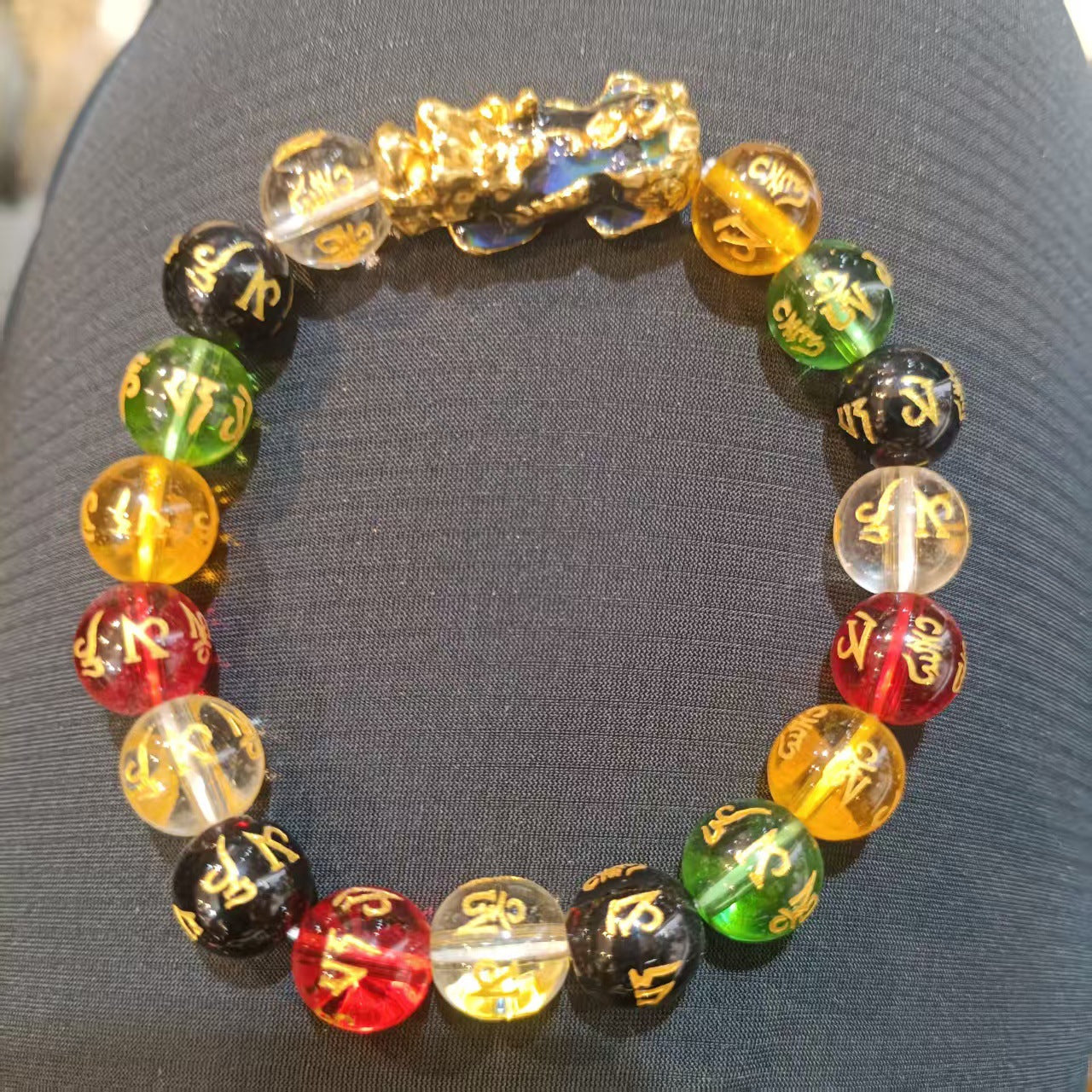 Motto Five Elements Crystal Prayer Beads Live Stall Scenic Spot Bracelet