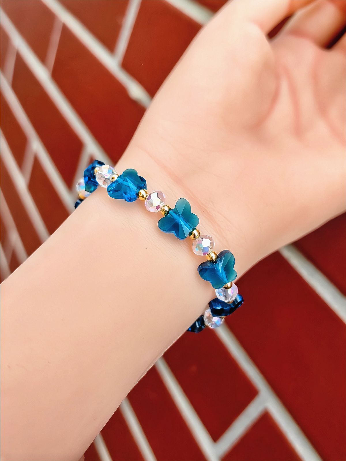 Women's Crystal Optional Sweet Fashion Ornament Butterfly Bracelets