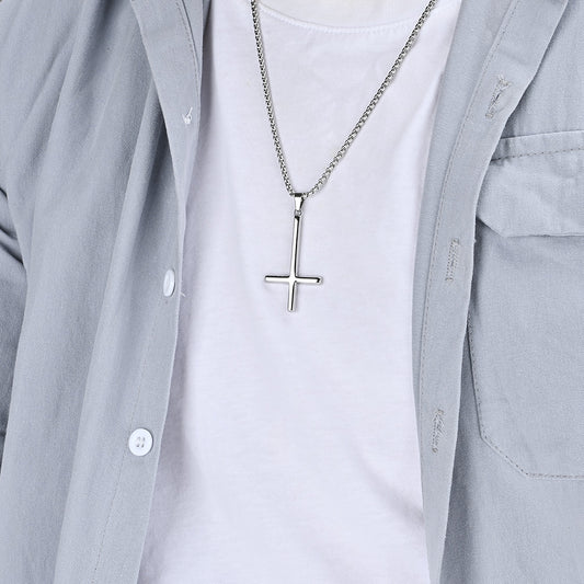 Titanium Steel Inverse Cross St. Peter Pendants