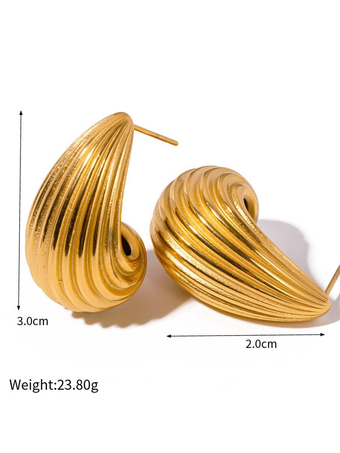 Women's Stainless Steel Fashion Gold High Class Earrings