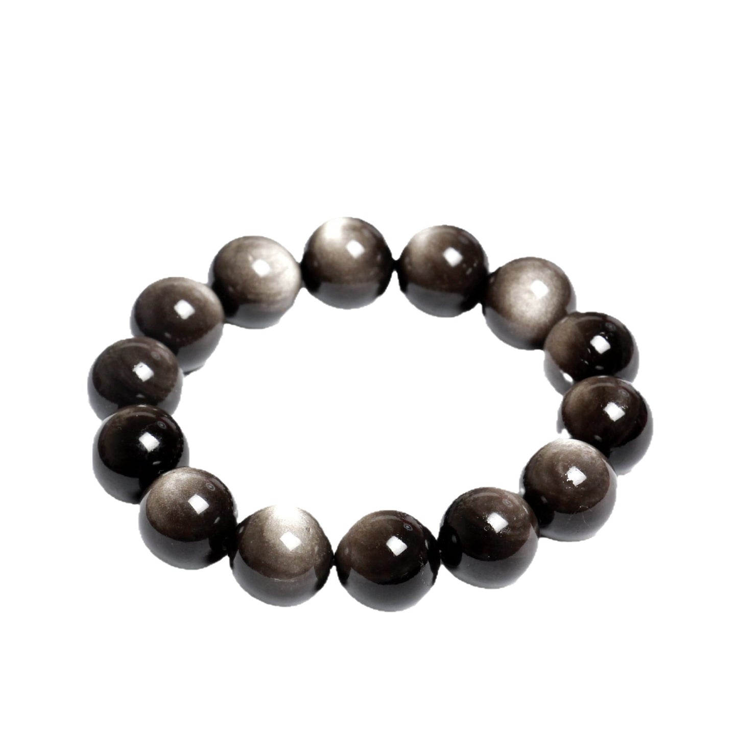 High Goods Big Round Eye Bright Double Cat Crystal Gem Bracelet