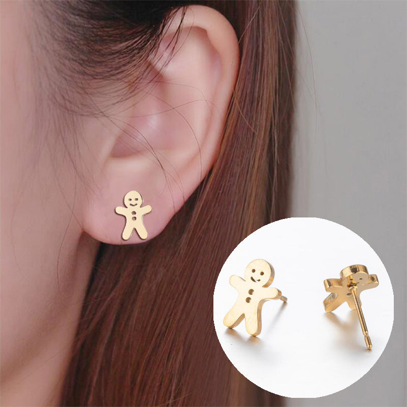 Female Stainless Steel Simple Personality Fun Earrings