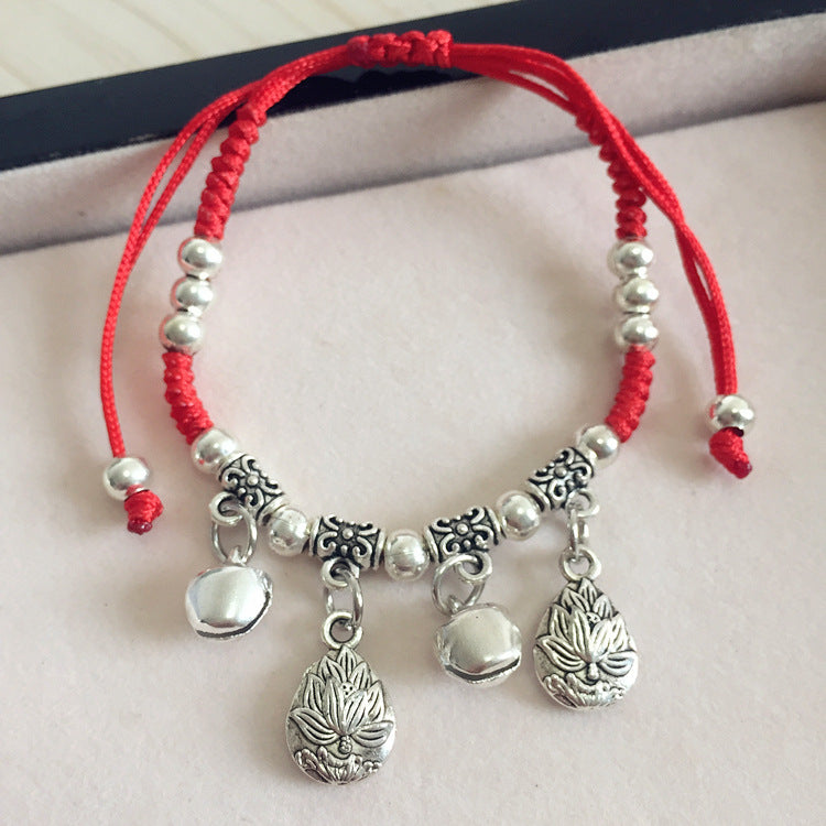 Red Rope Fresh Couple Bell Longevity Bracelets