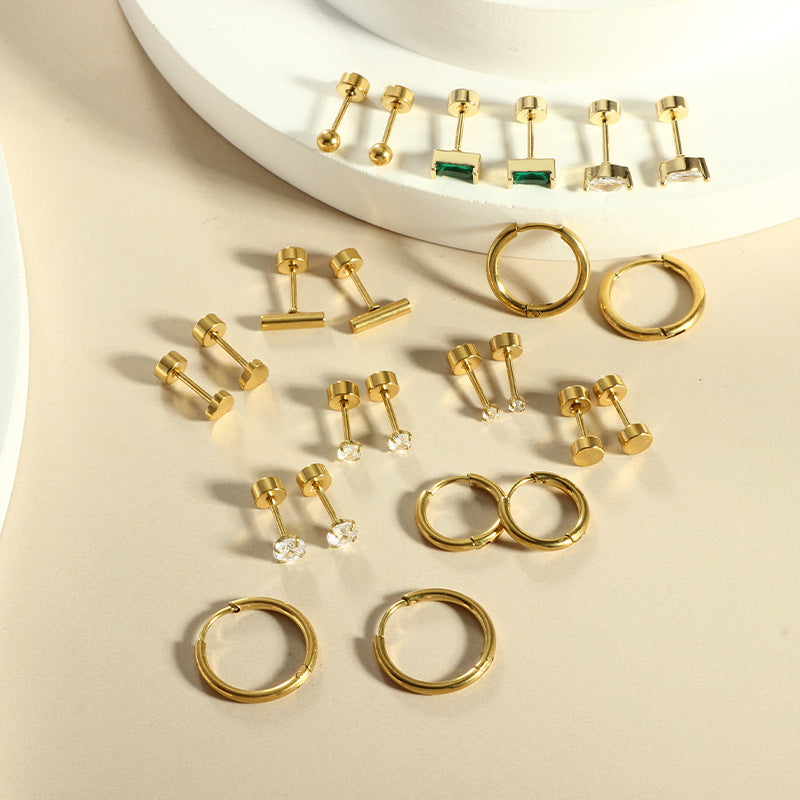 Plating Ear Clip Love Five-pointed Star Rings