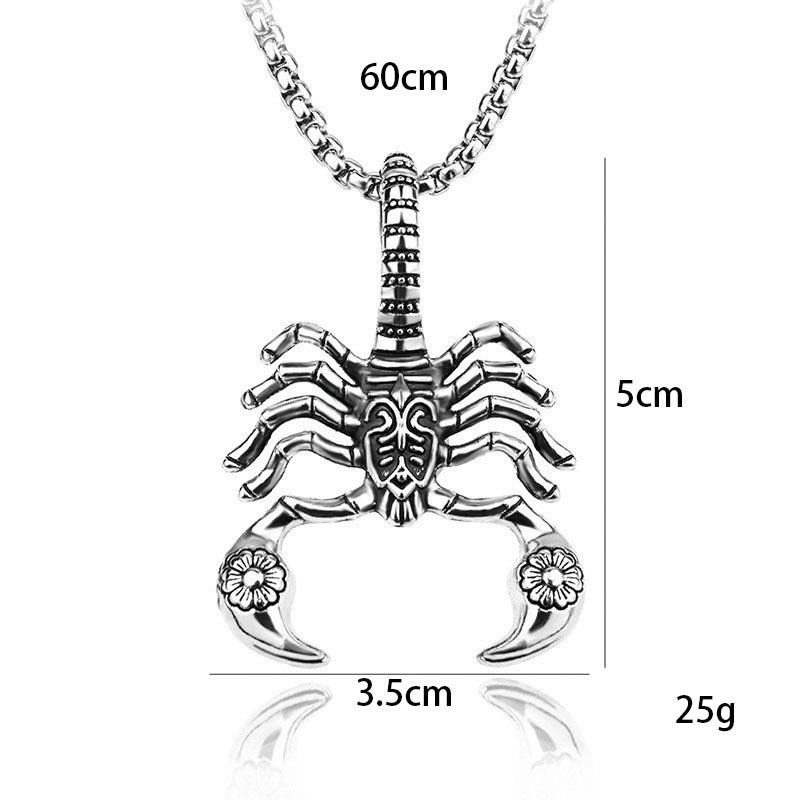 Men's Hollow Retro Titanium Steel Trendy Stainless Necklaces