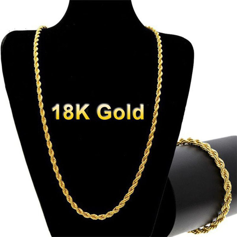 Flowers Chain Gold Plated Thick Simple Necklaces