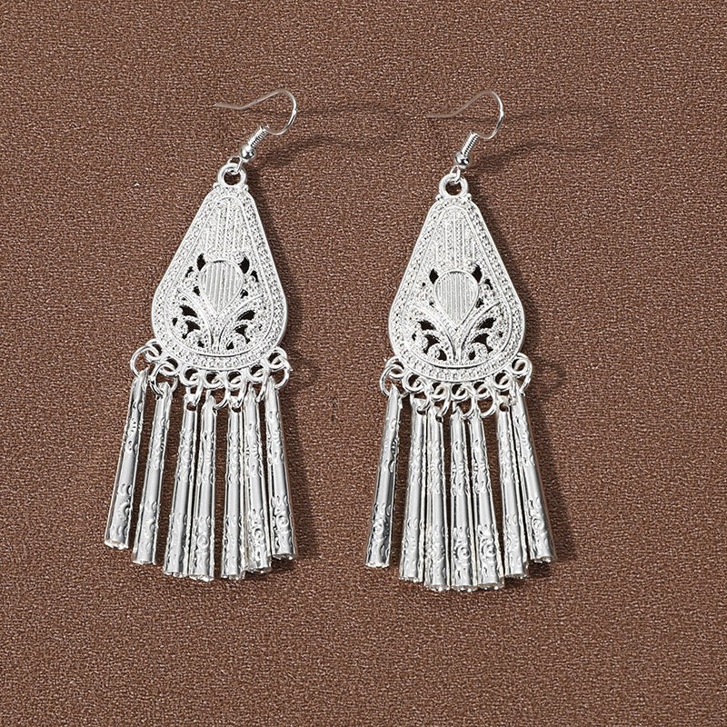 Sier Family Minority Ethnic Style Tourist Attractions Earrings