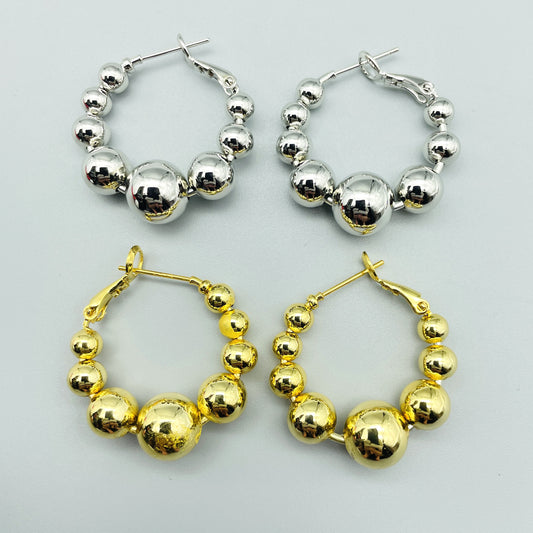 Women's High Profile Fashion Beaded Temperament Entry Lux Earrings