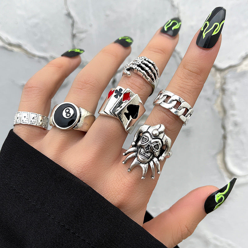 Personality Retro Punk Skull Ghost Claw Rings