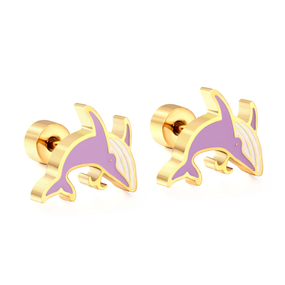 Women's Personality Cute Rabbit Stainless Steel Style Earrings