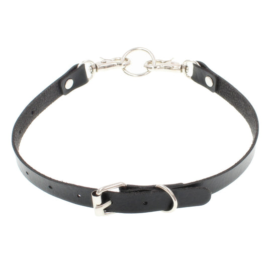 Simple Leather Buckle Collar Fashion Punk Necklaces