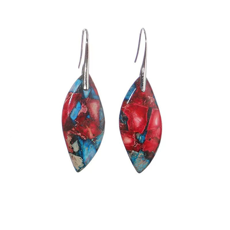 Emperor Stone Water Drop Female Temperament Earrings