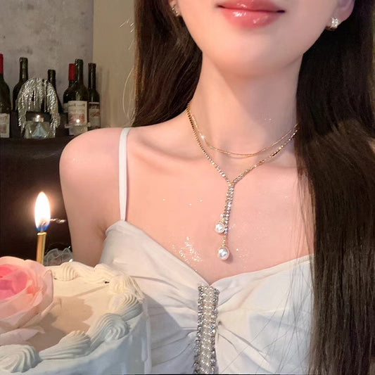 Women's Tassel Fashion Sexy Clavicle Chain Versatile High Necklaces