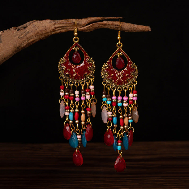 Long Fringe Special Ins Slimming Face Earrings