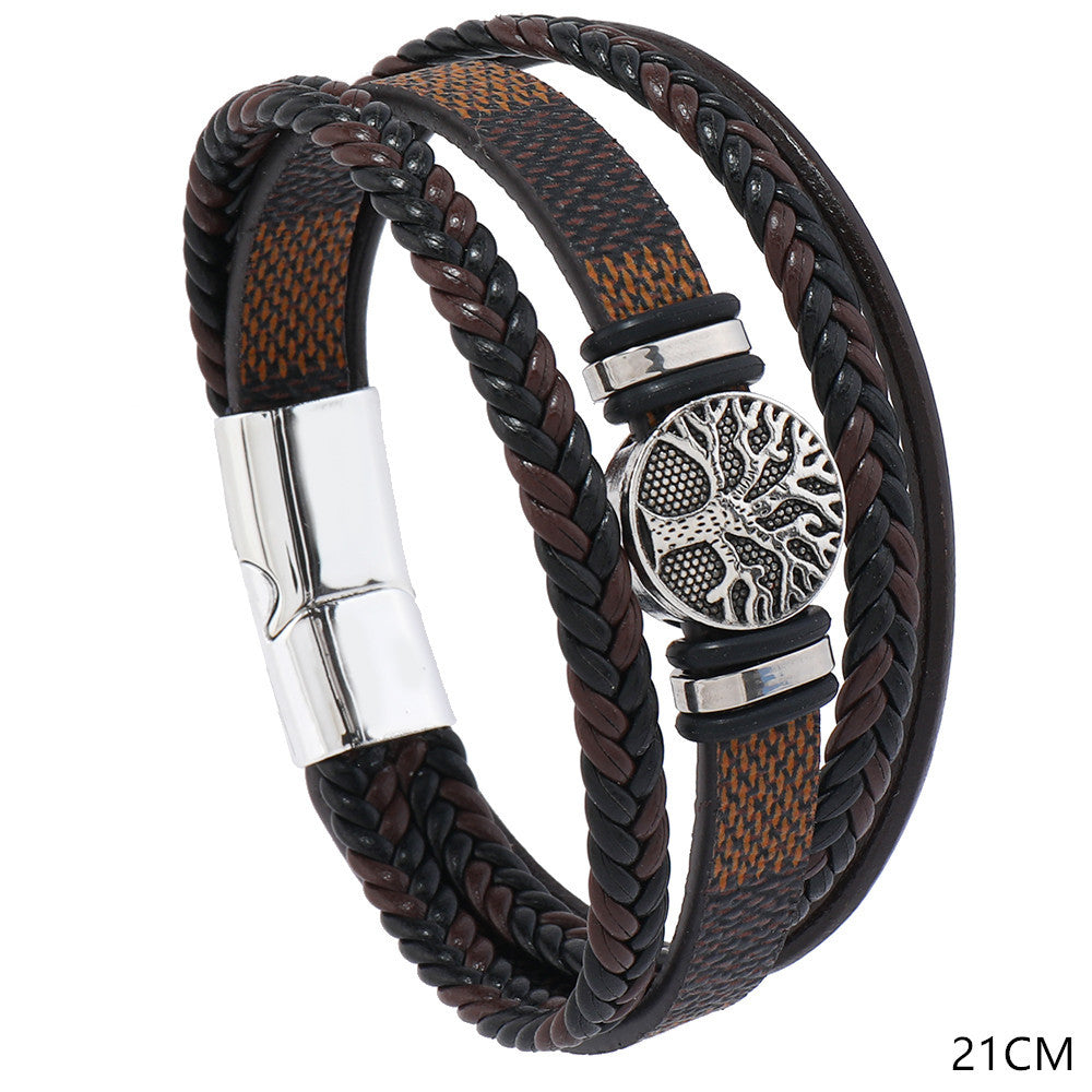 Men's Woven Leather String Punk Fashion Trend Bracelets