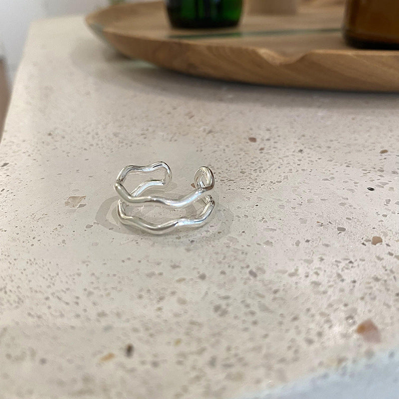 Double Layer Lava Female Fashion Personalized Rings